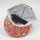custom white cotton unstructured 6 panels snapback hat with rubber patch and printing flower brim