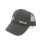 China hat factory foam polyester mesh trucker with custom silver embroidered logo