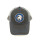 100% cotton twill mesh trucker with custom silver embroidered logo sandwish brim made in china