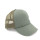 wholesale olive green five panels mesh trucker with custom woven logo made in china