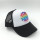 wholesale gradient ramp heattransfer printing five panels mesh trucker with custom leather patch logo made in china