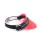 new design fashion PPC transparent rose red sun visor hat with custom logo elastic strap