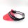 new design fashion PPC transparent rose red sun visor hat with custom logo elastic strap