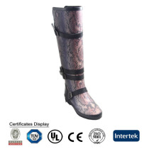 Ladies Snake Rubber Rain Boots