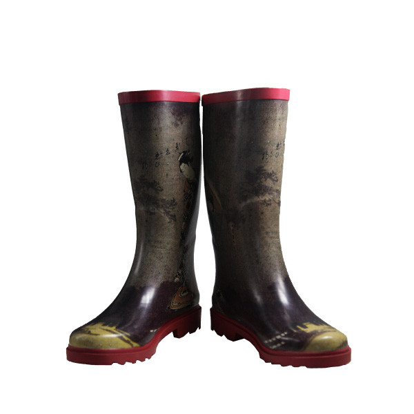 High Quality Ladies Classic Fashion High Retro Rubber Rain Boots