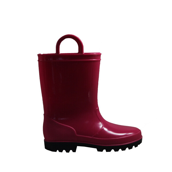 Girls Pink PVC Rain Boots,Rain Boots Children,Kids Rain Boots With Handle
