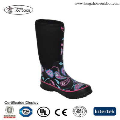 Handmade Fashion Women Water Resistant Neoprene Rain Boots
