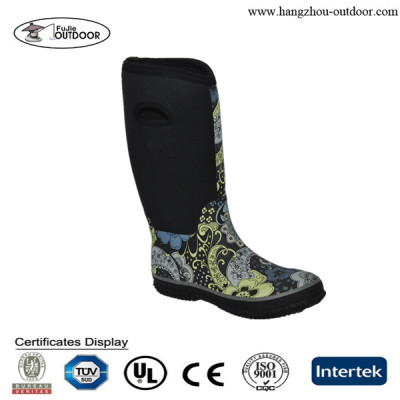 European Style Rain Boots/Fancy Neoprene Boots For Women/Custom Logo Rain Boots