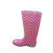 PVC Knee High Boots,Ladies Clear PVC Rain Boots,Pink PVC Boot