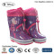 Cute Kids Warm Rubber Boots,Warm Lining Rubber Rain Boot,Children Winter Rain Boots