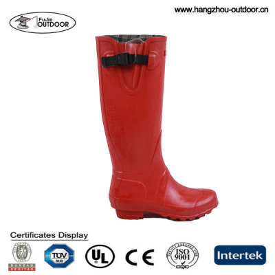 Knee High Good Red Rubber Rain Boots For Women