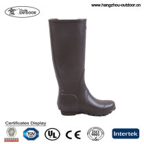 Black Wellington Rubber Rain Boots For Women