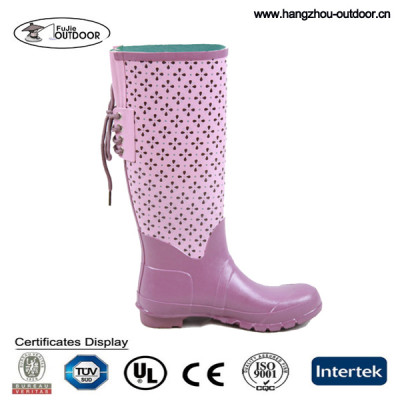 Fashion Ladies Waterproof Tall Rubber Rain Boots