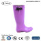 Women Western Tall Purple Rubber Rain Boots