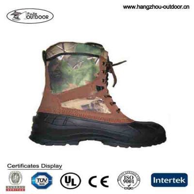 Mens Suide Leather & Camouflage Pac Boot