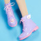 2017 New Design Girls PVC Martin Lace-up Style Rain Boots