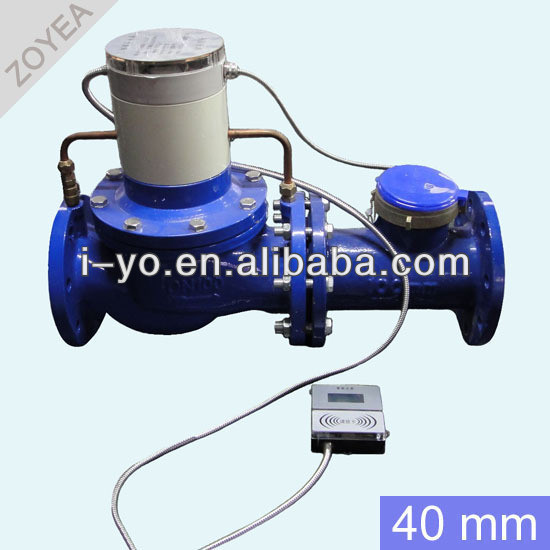 de gran diámetro de prepago medidor de agua 40mm