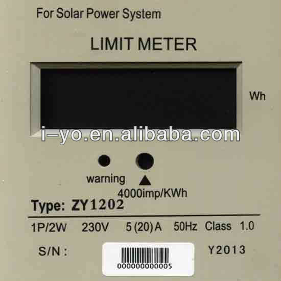 الحد من الطاقة الشمسية zy1202 الطاقة متر