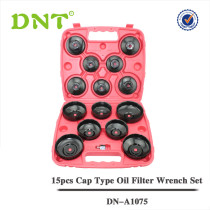 15Pc Cap Oil Filter Wrench Set