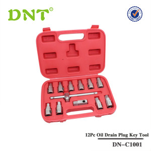 12Pc Oil Drain Plug Key socket tool Set