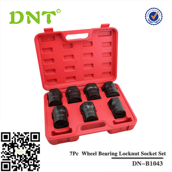 7Pc Truck Wheel Bearing Locknut Socket Set