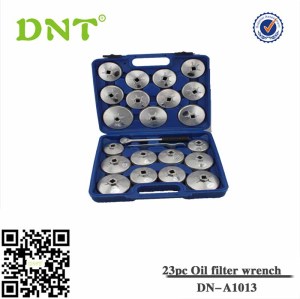 Juego 23 piezas de cazoletas para extraer filtros de aceite, aluminio diecast