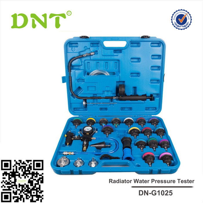 28pc Universal Radiator Pressure Tester Vacuum Type Cooling System Kit Leak Detector