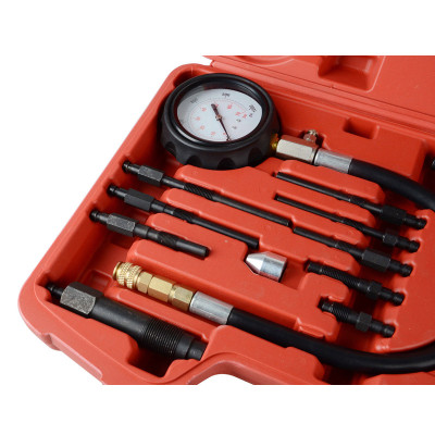 17pc Car Cylinder Pressure Meter Diesel Engine Compression Tester Testing Kit