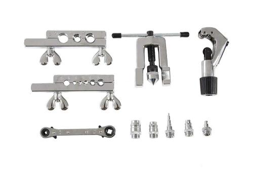 10 ШТ. Профессиональный комплект для двойной развальцовки с набором инструментов для обрезки труб