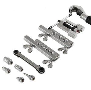 10 ШТ. Профессиональный комплект для двойной развальцовки с набором инструментов для обрезки труб