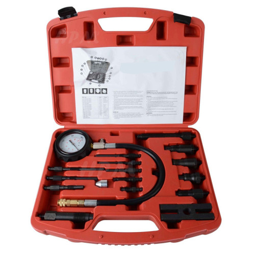 17pc автомобильный цилиндр тестер давления дизельного двигателя тестер компрессии комплект