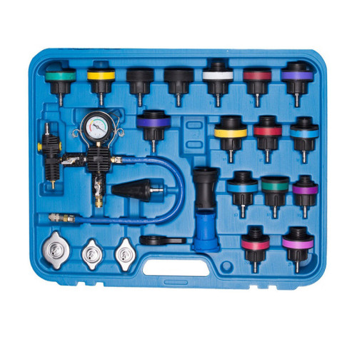 28pc Универсальный прибор для измерения давления в радиаторе, комплект вакуумной системы охлаждения, детектор утечки