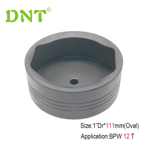 Tuerca de casquillo para tapacubos trasero BPW de 95 mm, 109 mm, 111 mm y 120 mm DNT