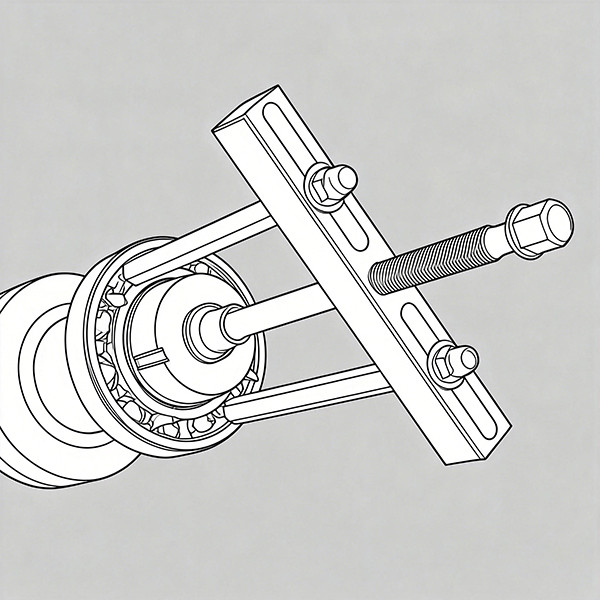 Internal blind bearing puller kit for blind holes