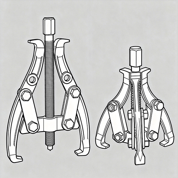 Thin jaw bearing puller for tight spaces