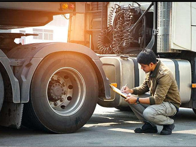 fleet maintenance center servicing truck transmission systems