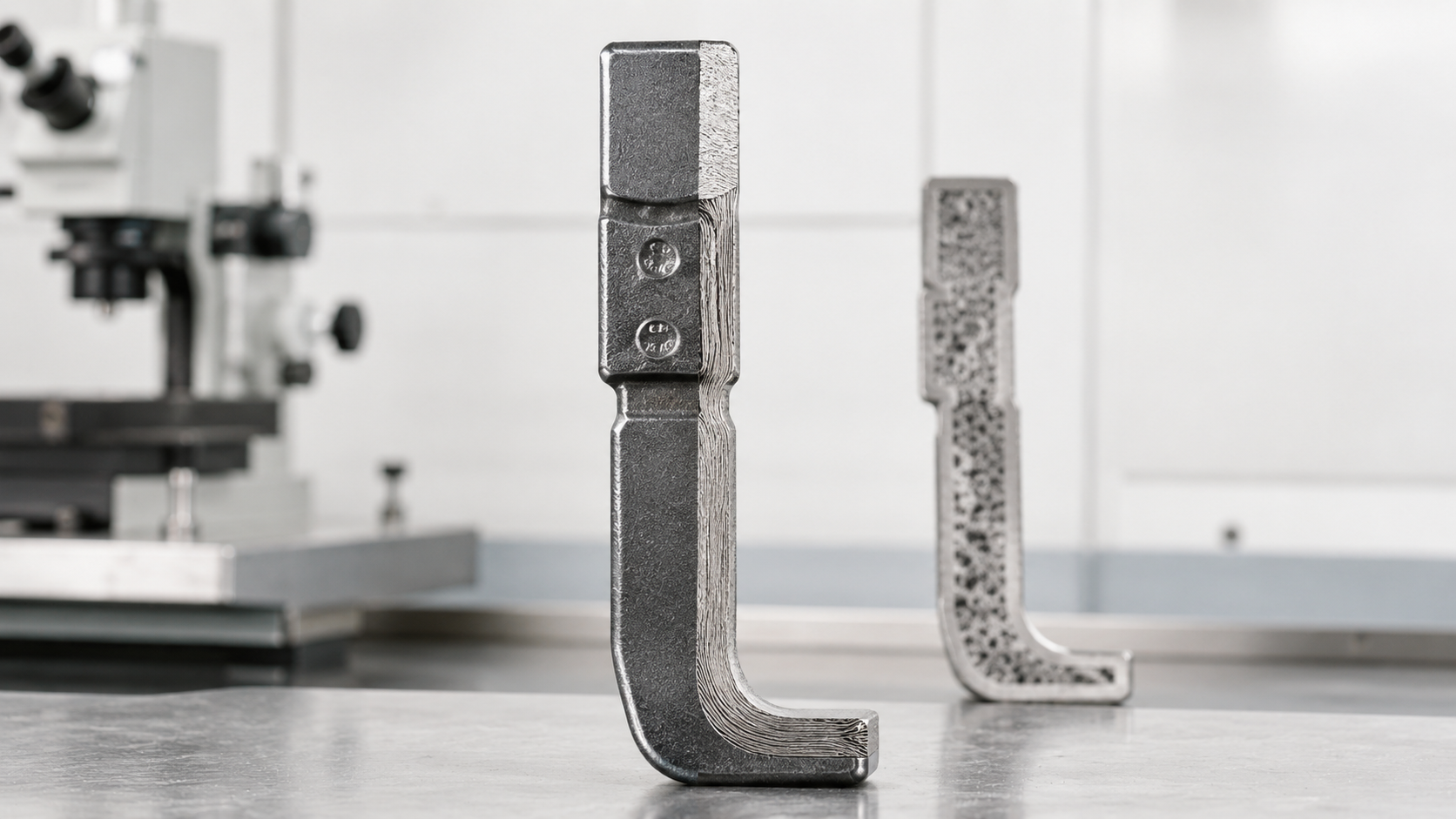 Forged steel grain flow structure in bearing puller component