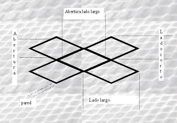 Microexpanded metal rhomboidal mesh