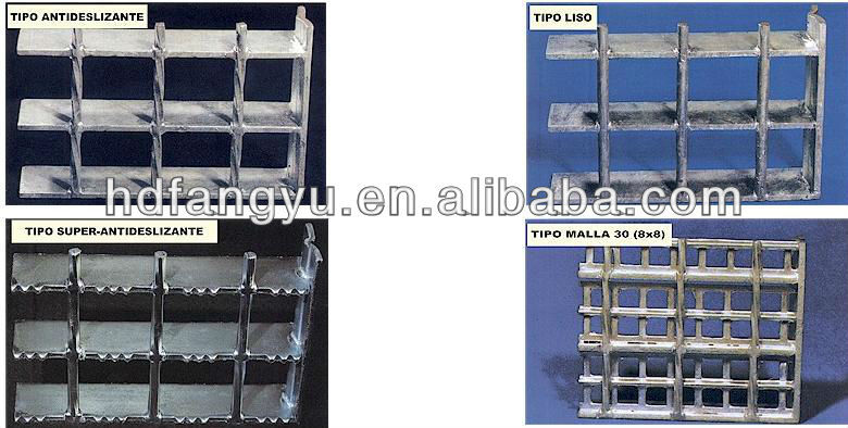 Plain steel grating(TIPOS DE REJILLA)