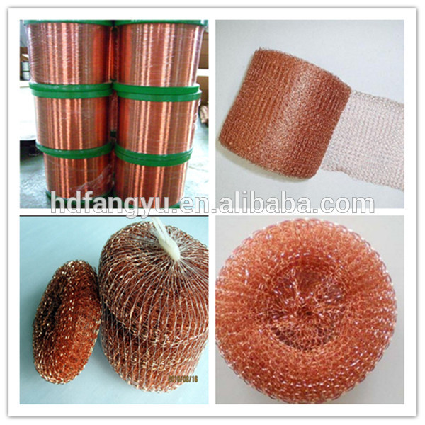 0.27mm copper coated flat wire for making mesh scourers