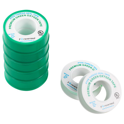 Colored High Quality PTFE Tape, GREEN Oxygen PTFE Tape