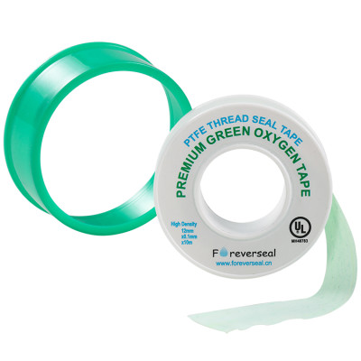 Зеленая кислородная лента из ПТФЭ для работы с кислородом