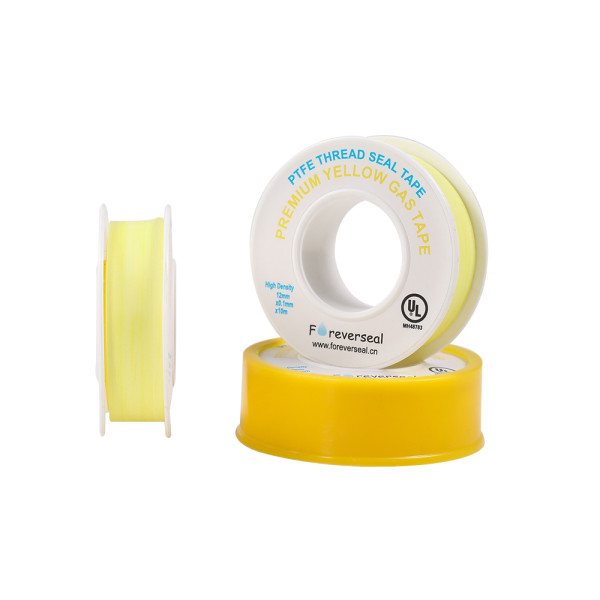 Premium Teflon Tape Pipe Thread Tape for Gas,1/2-Inch x 260-Inches x 4 mil, Yellow