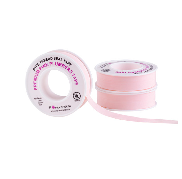 1/2 x 520″ Heavy Duty PTFE Thread Sealant Tape, 4-Mil Pink