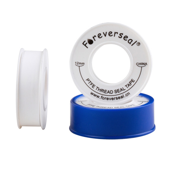 White plumber's tape used to seal threaded fittings
