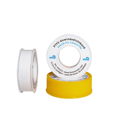 PTFE thread seal tape, DIN-DVGW, fine thread 12 mm x 12 m