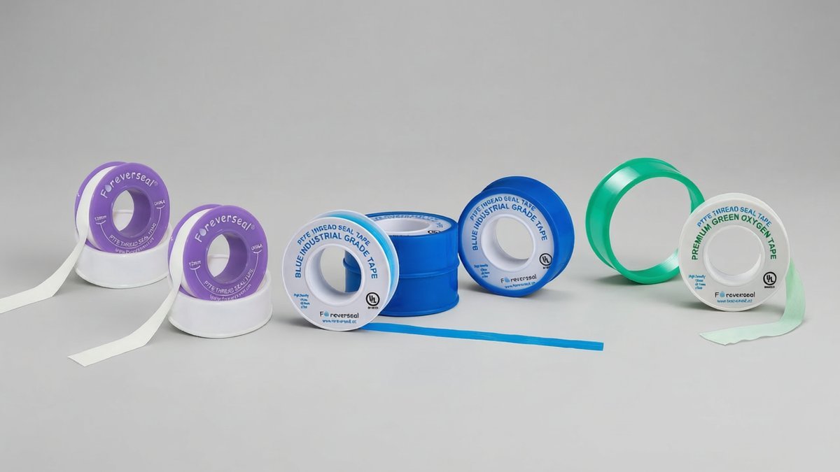 PTFE tape spools in multiple colors