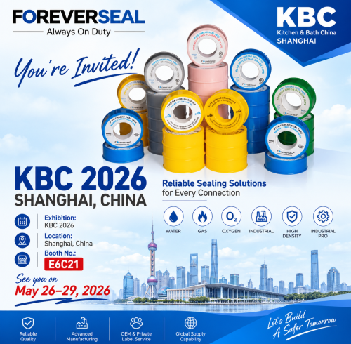Foreverseal® at KBC 2026 Shanghai | PTFE Tape Manufacturer