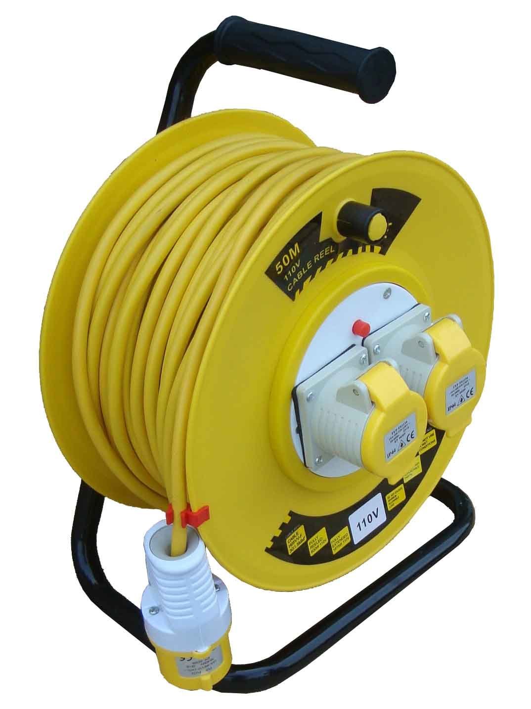 110v 16A 50mtr cable reel - Buy plastic cable reel, extension cord reel ...