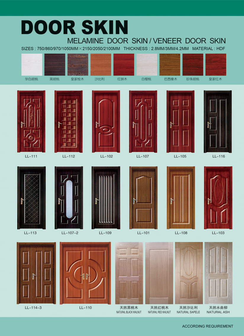 3mmx600 740 920x2150 Natural Teak Wood Veneered Face Door